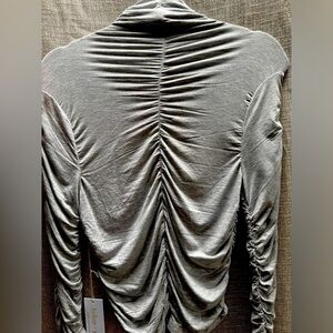Bishop & Young Grey Ruched Turtleneck size small